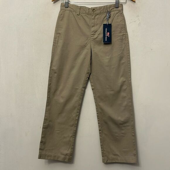 Vineyard Vines khaki cotton club unisex pant Size 10 New - Picture 1 of 9